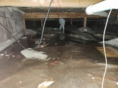 Final Inspection of Encapsulated Crawlspace